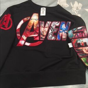 Black Marvel Graphic Sweatshirt